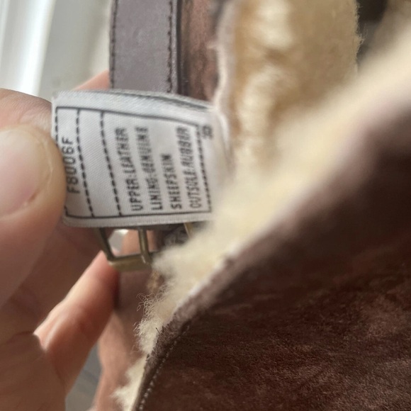 EUC UGG Dunwich Brown Leather Boots Buckle Hook Loop Knee High Winter Boots Sz 8 - Picture 9 of 10